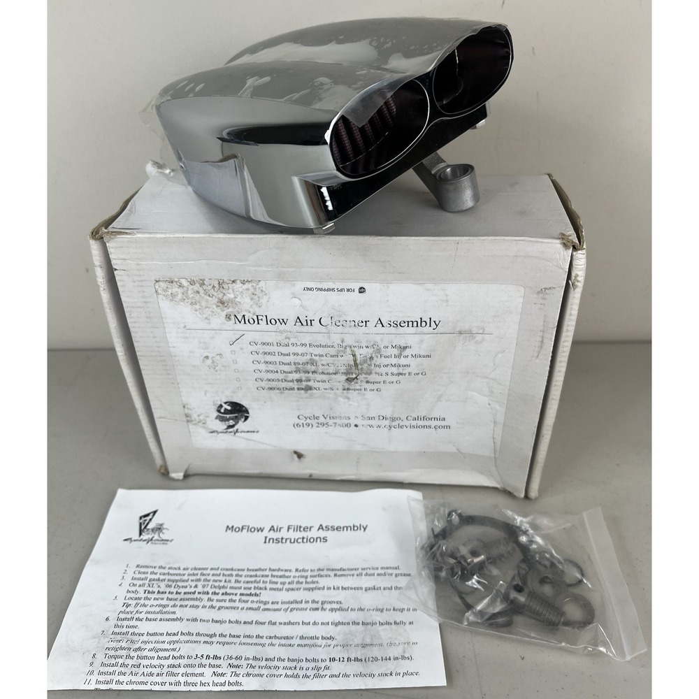 NEW MoFlow 93-99 Air Cleaner CV-9001 Harley Evo Big Twin CV or Mikuni